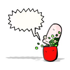 cartoon drugs capsule