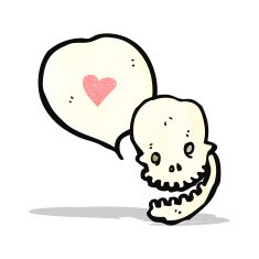 cartoon spooky skull N13