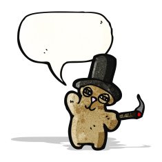 rich teddy bear cartoon