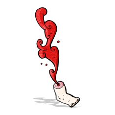 severed foot cartoon N2