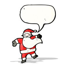 cartoon santa dancing