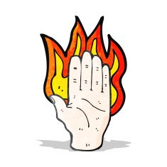 flaming hand symbol N7