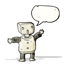 Funny Cartoon Robot N3