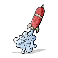 water rocket cartoon