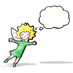 cartoon flying fairy girl