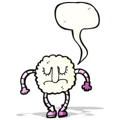cloud monster with speech bubble