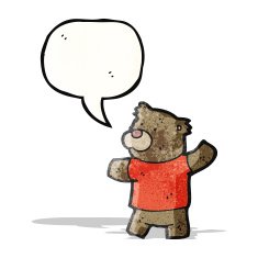 talking teddy bear cartoon