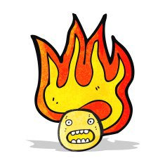 flaming face symbol cartoon N2