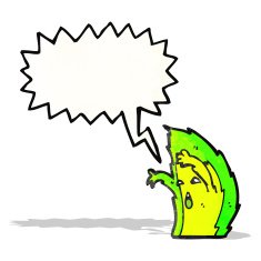 little green flame cartoon character