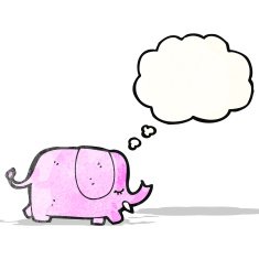 cartoon pink elephant N18
