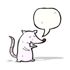 cartoon talking lab rat