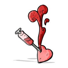 blood drained heart symbol