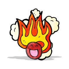burning face symbol