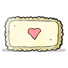 caroon love heart label