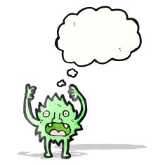 cartoon furry green monster N4
