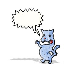 hissing cartoon cat