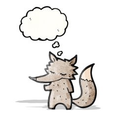 cartoon little wolf N27