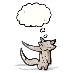 cartoon little wolf N29