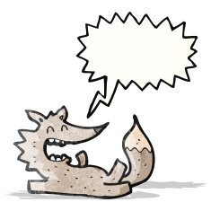 laughing wolf cartoon