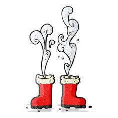 smoking santa boots
