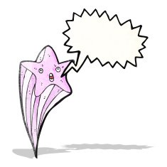 shooting star cartoon character