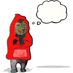 cartoon man in coat and scarf