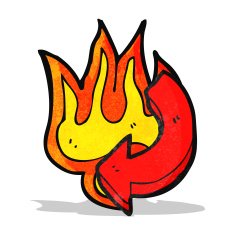 Flaming Arrow Cartoon N5