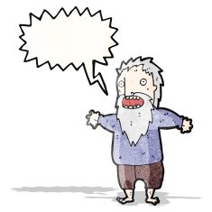 shouting old man cartoon N3