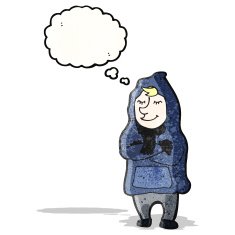 cartoon man in winter clothes