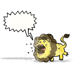 Cartoon Lion Roaring N12