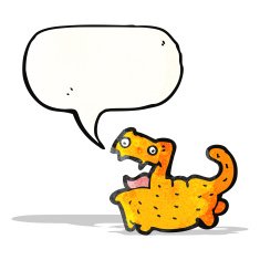 funny cartoon cat with speech bubble N18