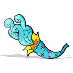 cartoon magic musical instrument