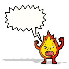 cartoon little flame N4