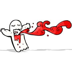 gross bloody ghost cartoon