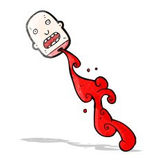 gross severed head cartoon N16