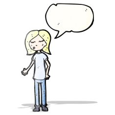 talking woman cartoon