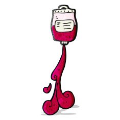 medical blood bag cartoon N4