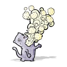 burping cat cartoon
