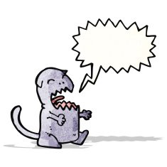cartoon meowing cat