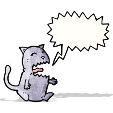 Meowing cat cartoon free image download