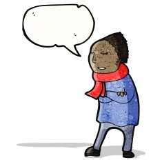 person in winter clothes cartoon