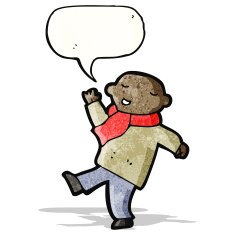 happy man wearing scarf