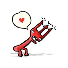 cartoon devil fork monster N2