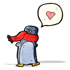 Cartoon penguin N41