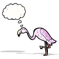 Cartoon Flamingo N11