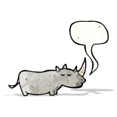 cartoon rhinoceros N2