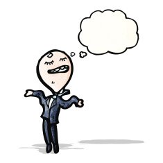 cartoon balloon head businessman N3