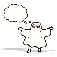 cartoon man in ghost costume N3