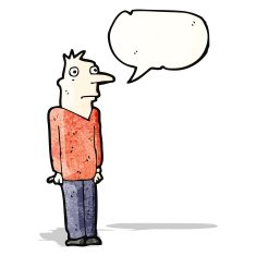 cartoon nervous man N15