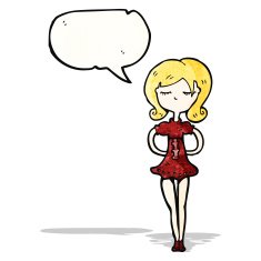 cartoon model woman N3